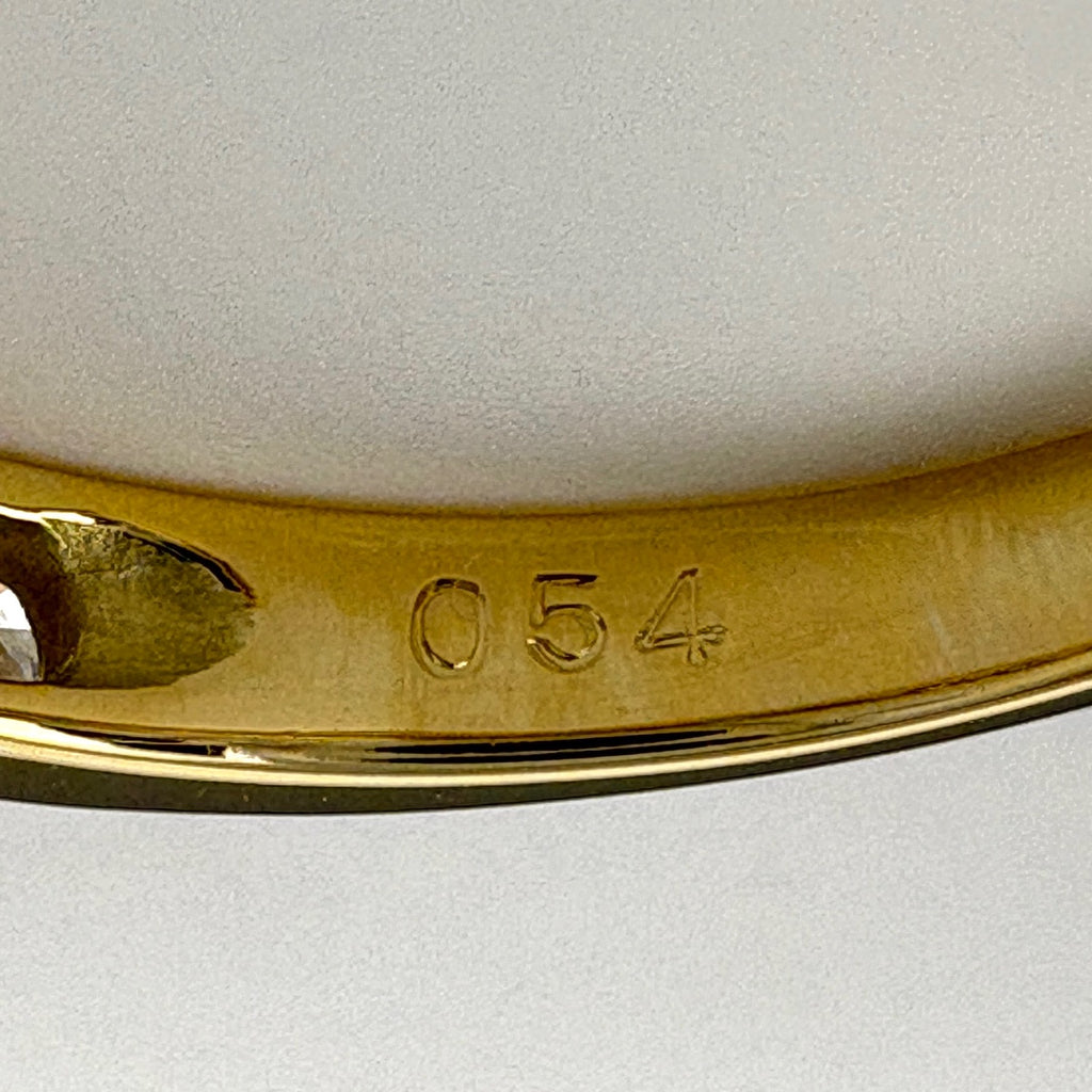 メレダイヤ デザインリング YG イエローゴールド 指輪 リング 10.5号 K18 ダイヤモンド レディース 【中古】nbjwl