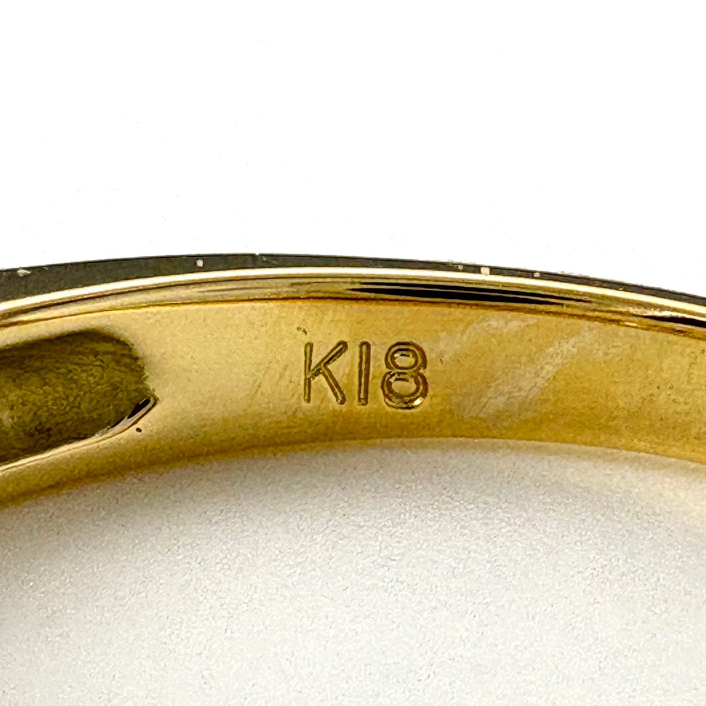 メレダイヤ デザインリング YG イエローゴールド 指輪 リング 10.5号 K18 ダイヤモンド レディース 【中古】nbjwl