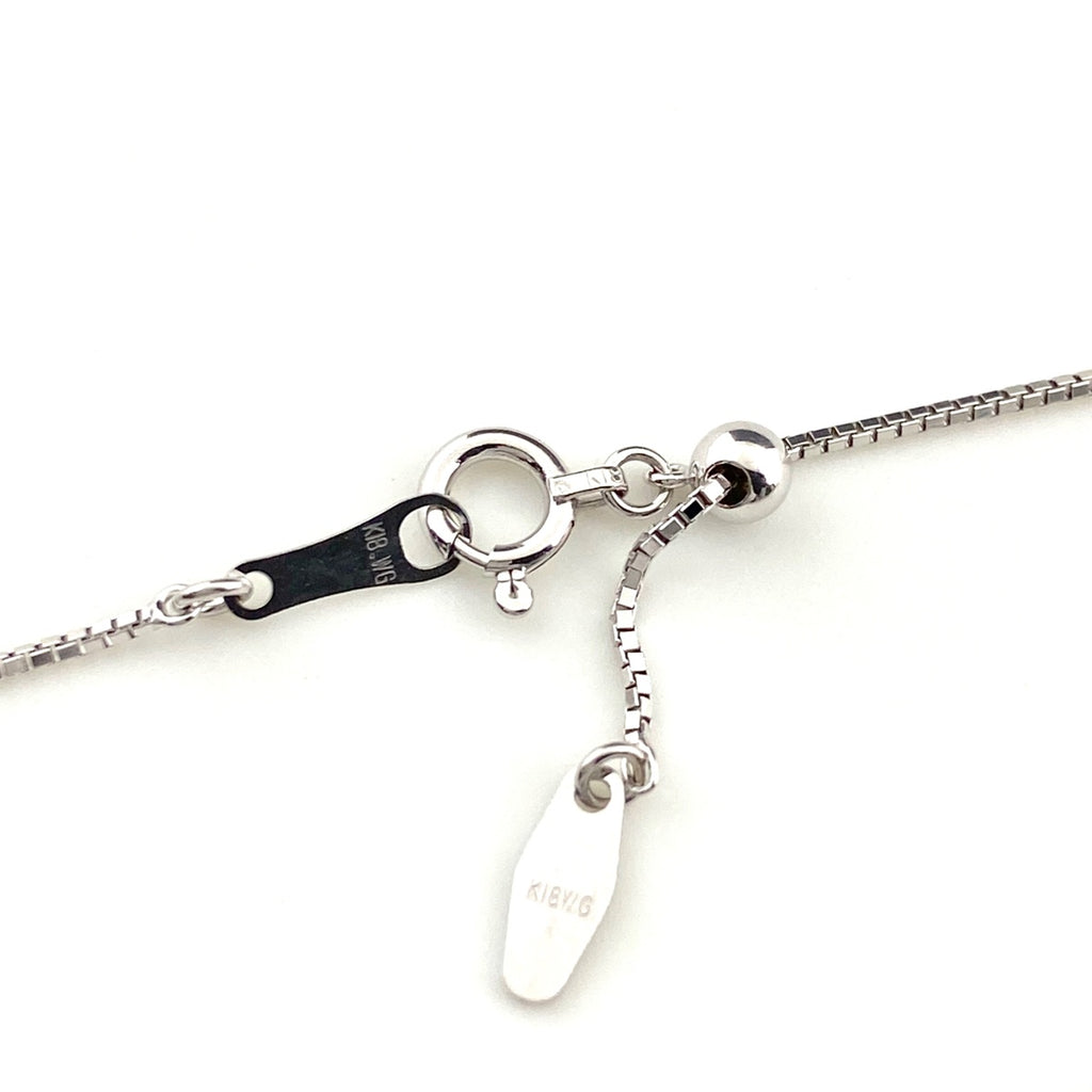 メレダイヤ デザインネックレス WG ホワイトゴールド ペンダント ネックレス K18 WG ダイヤモンド レディース 【中古】nbjwl