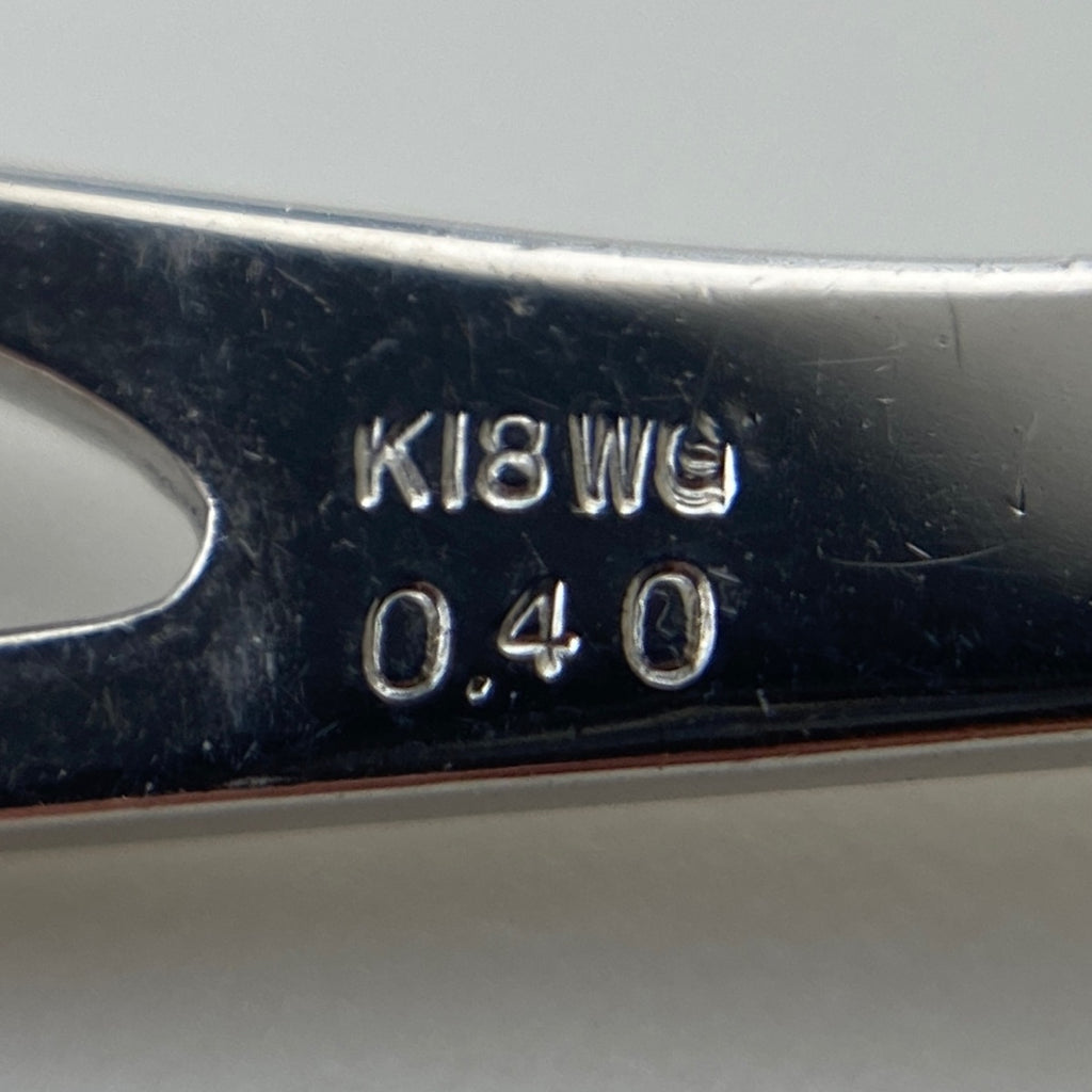 メレダイヤ デザインネックレス WG ホワイトゴールド ペンダント ネックレス K18 WG ダイヤモンド レディース 【中古】nbjwl