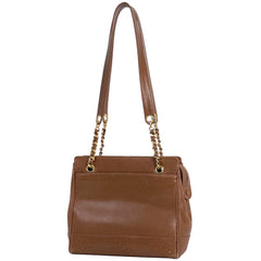 シャネル トリプルココマーク チェーン トートバッグ ショルダーバッグ トートバッグ キャビアスキン ブラウン レディース 【中古】brbag