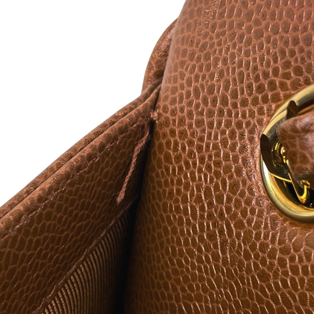 シャネル トリプルココマーク チェーン トートバッグ ショルダーバッグ トートバッグ キャビアスキン ブラウン レディース 【中古】brbag