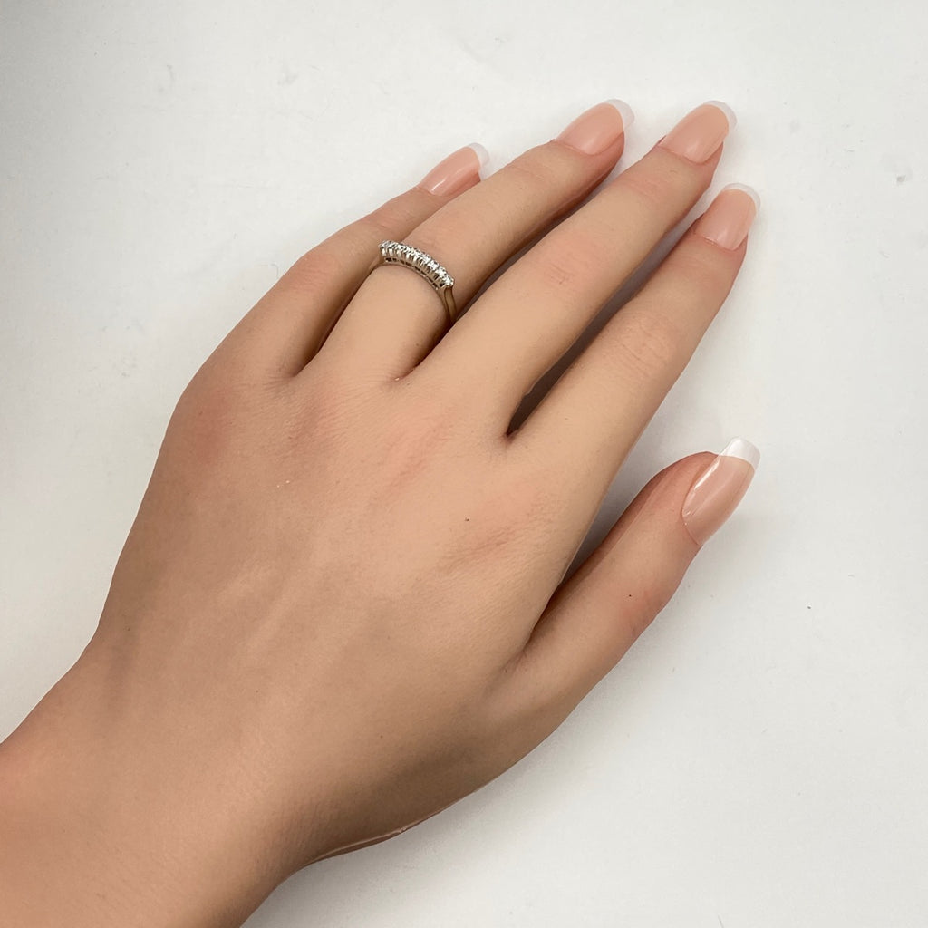 メレダイヤ デザインリング プラチナ 指輪 リング 13号 Pt900 ダイヤモンド レディース 【中古】nbjwl