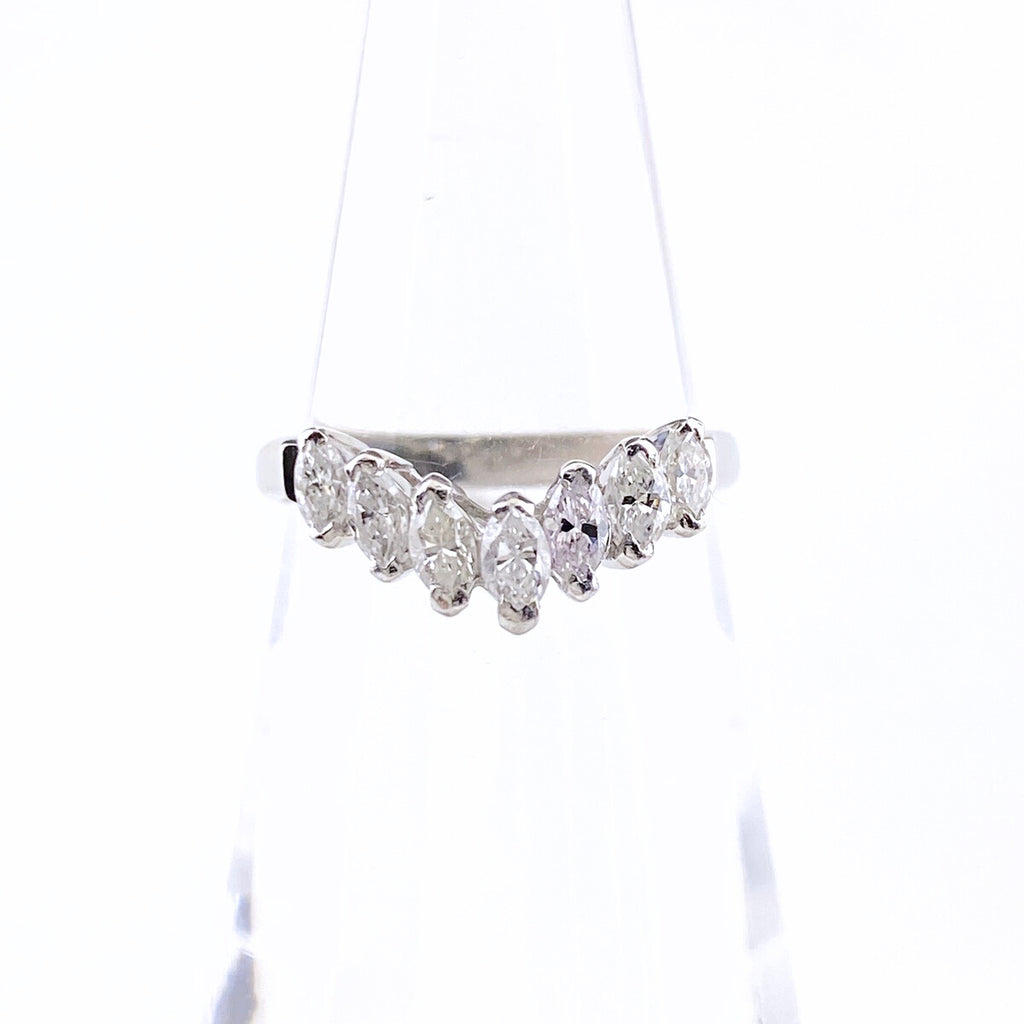 メレダイヤ デザインリング プラチナ 指輪 リング 10号 Pt900 ダイヤモンド レディース 【中古】nbjwl