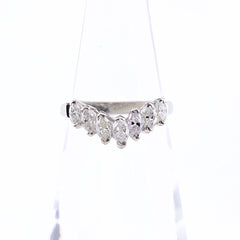 メレダイヤ デザインリング プラチナ 指輪 リング 10号 Pt900 ダイヤモンド レディース 【中古】nbjwl