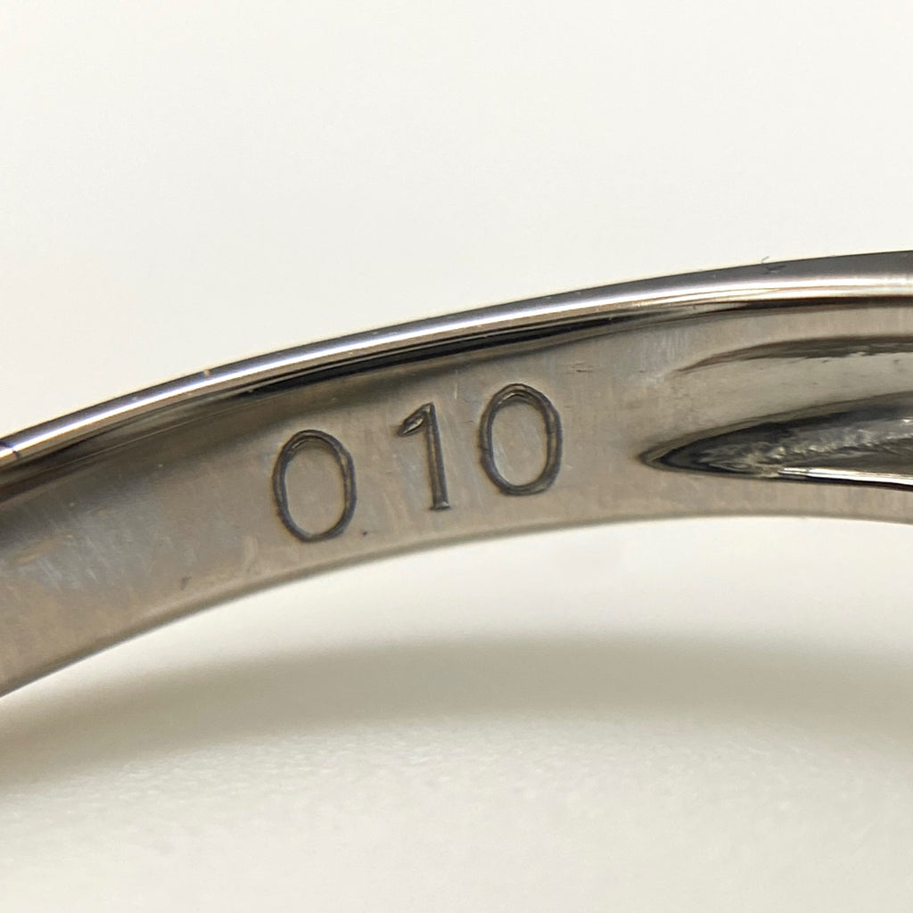 ウォーターオパール デザインリング プラチナ メレダイヤ 指輪 リング 8号 Pt900 オパール ダイヤモンド レディース 【中古】nbjwl