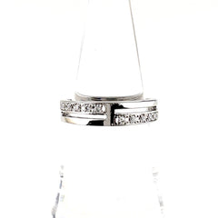 メレダイヤ デザインリング プラチナ 指輪 リング 11号 Pt900 ダイヤモンド レディース ノンブランドジュエリー 【中古】nbjwl