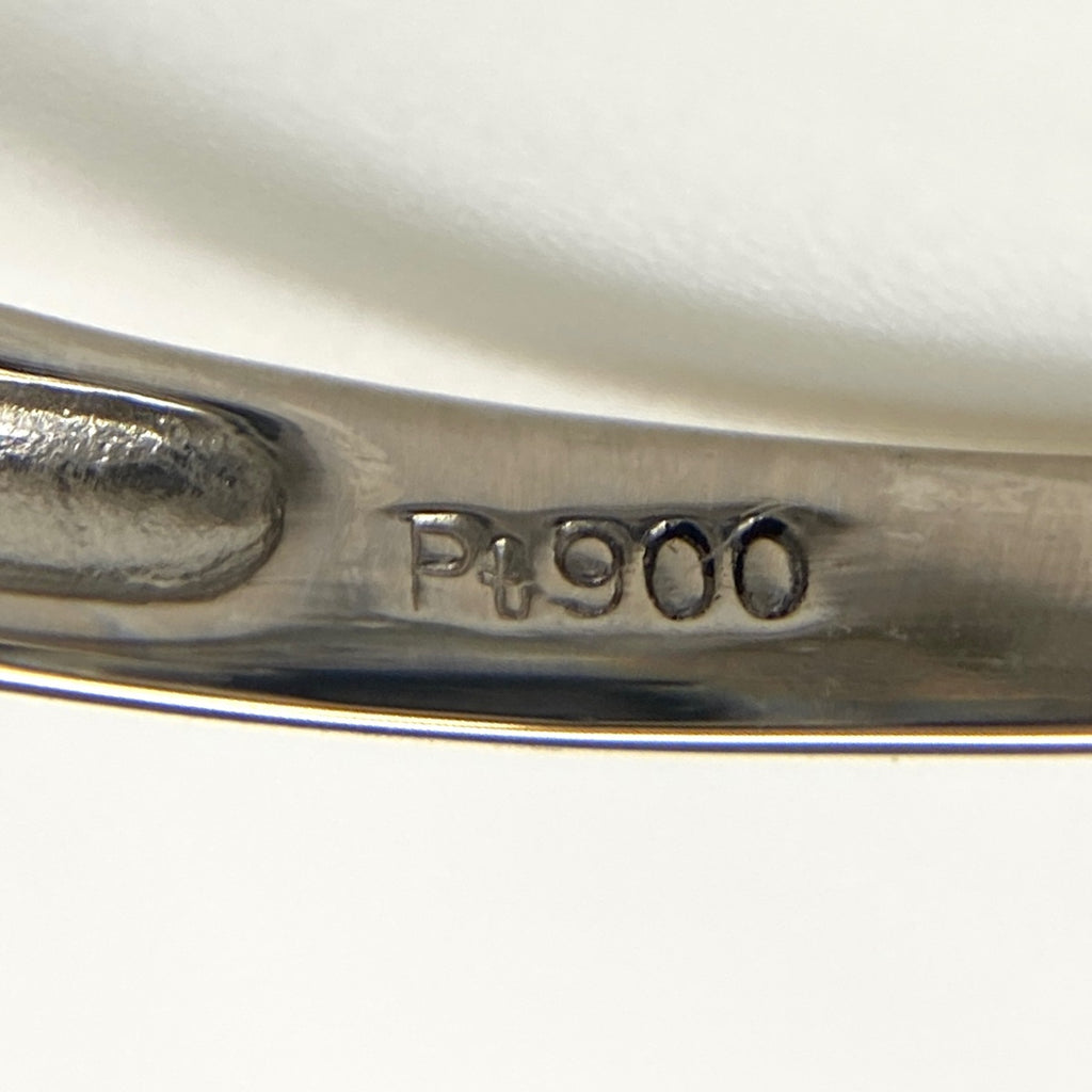 サファイア デザインリング プラチナ メレダイヤ 指輪 リング 15号 Pt900 サファイア レディース 【中古】nbjwl