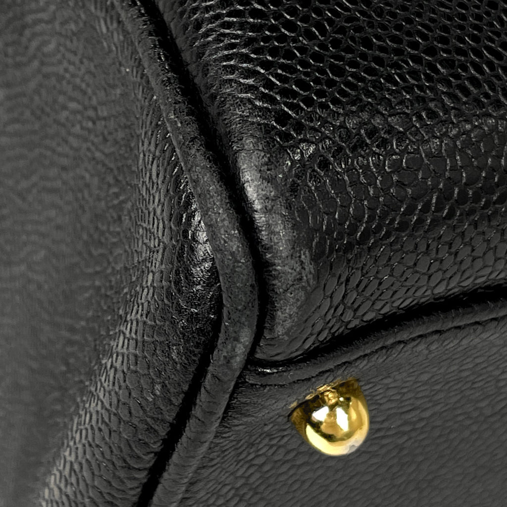 シャネル ココマーク ハンドバッグ 2WAY ショルダーバッグ ミニボストン ハンドバッグ キャビアスキン ブラック レディース 【中古】brbag
