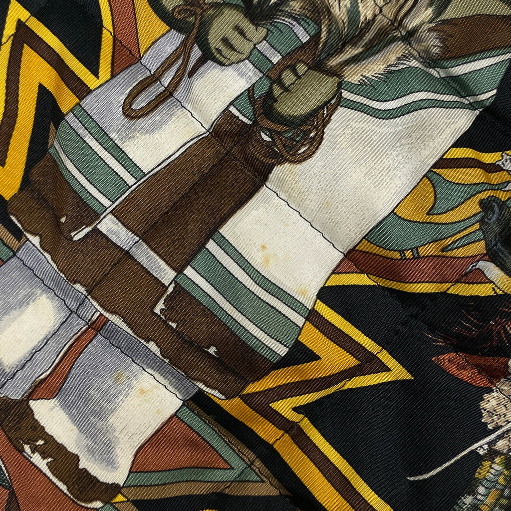 エルメス リバーシブル ブルゾン 総柄 ジップアップ アウター ブルゾン ブラック マルチカラー メンズ 【中古】brapp