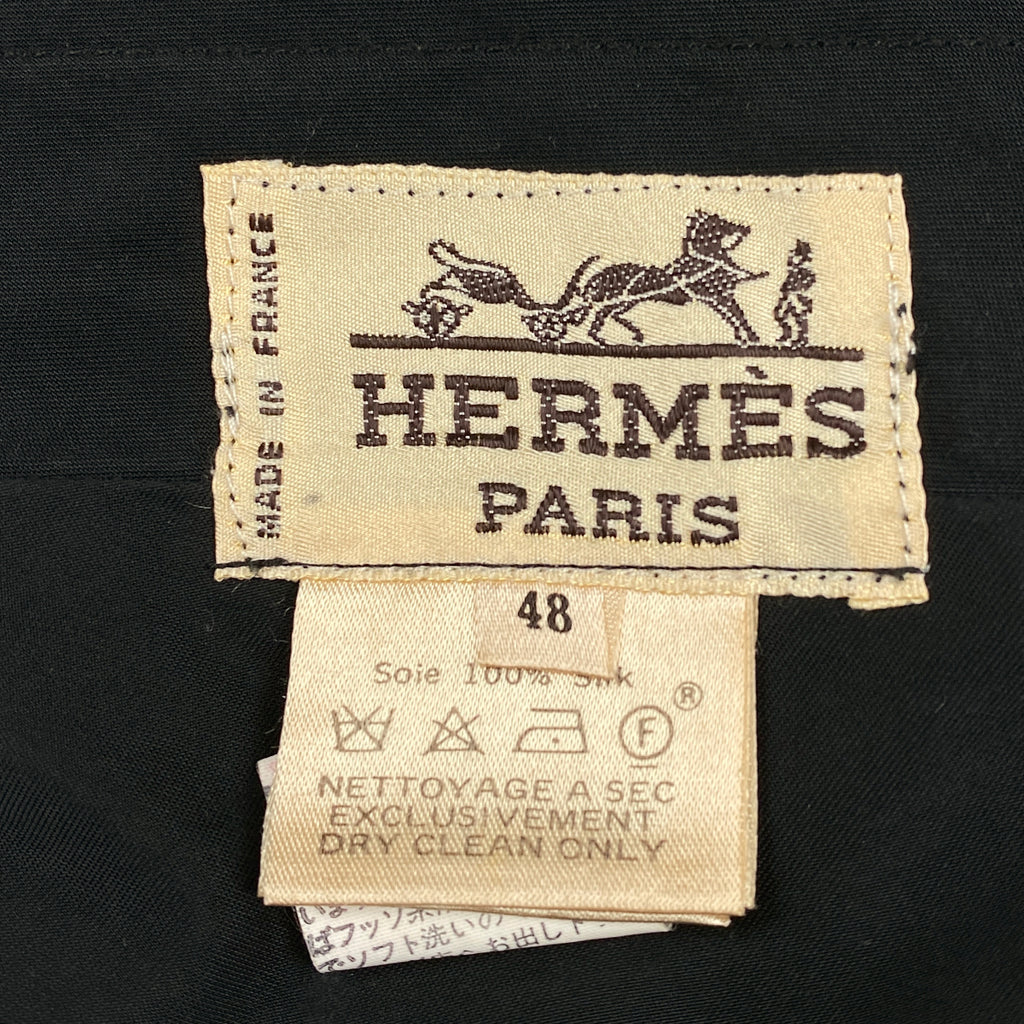 エルメス リバーシブル ブルゾン 総柄 ジップアップ アウター ブルゾン ブラック マルチカラー メンズ 【中古】brapp