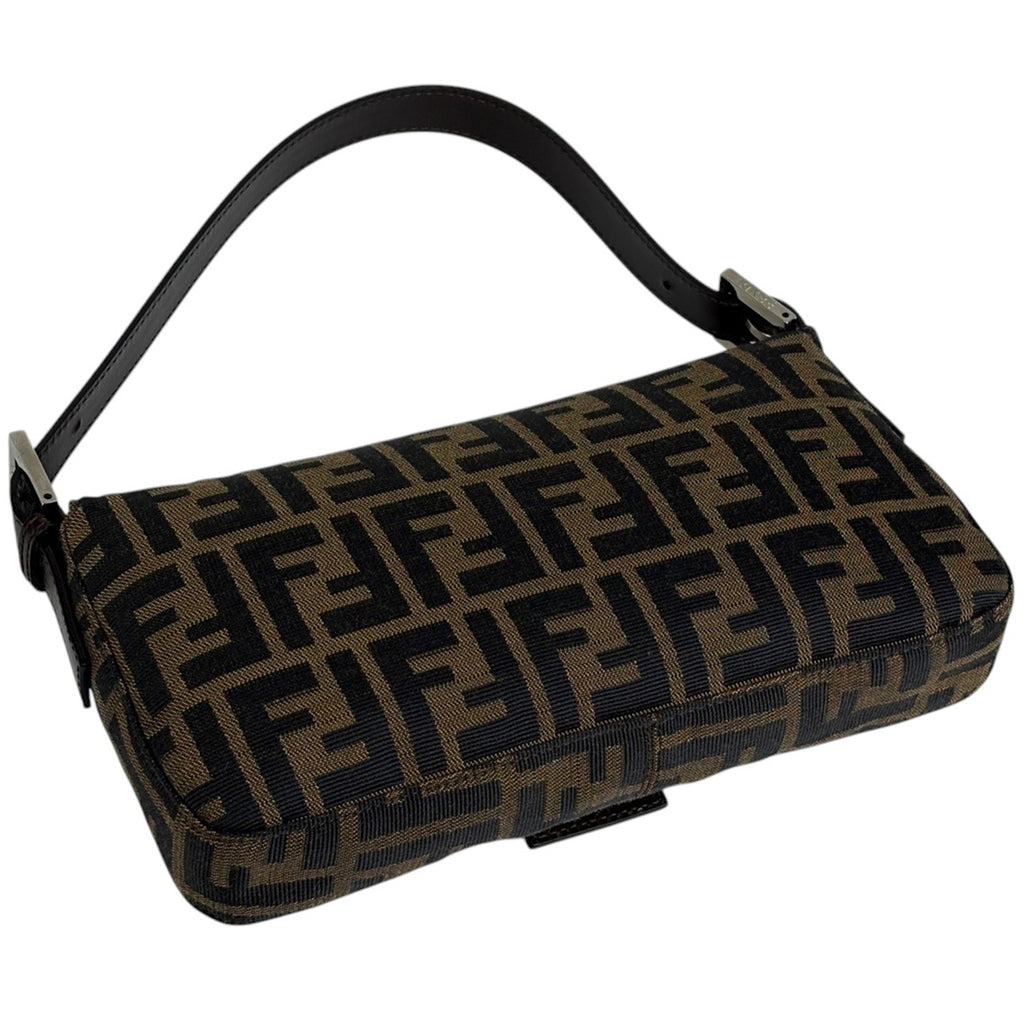 フェンディ ズッカ柄 マンマバゲット ハンドバッグ ワンショルダー 肩掛け ショルダーバッグ キャンバス ブラウン 26424 レディース ブランドバッグ・小物 【中古】brbag