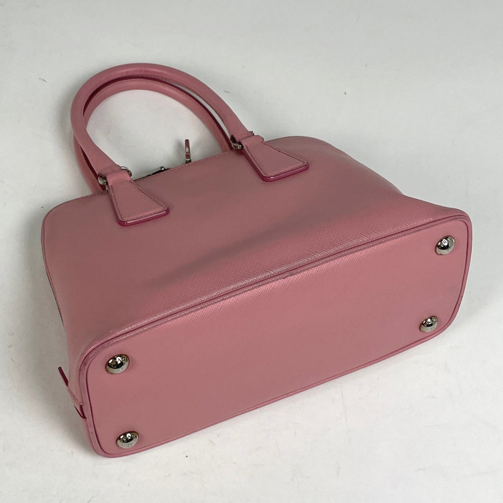 プラダ ロゴ ハンドバッグ 2WAY ショルダーバッグ プロムナード ハンドバッグ サフィアーノレザー ピンク レディース 【中古】brbag