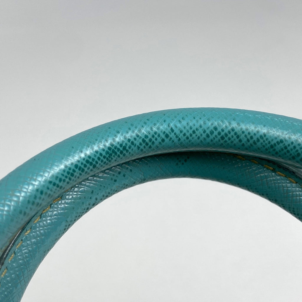 プラダ ロゴプレート ハンドバッグ 2WAY ショルダーバッグ ハンドバッグ レザー ライトグリーン レディース 【中古】brbag