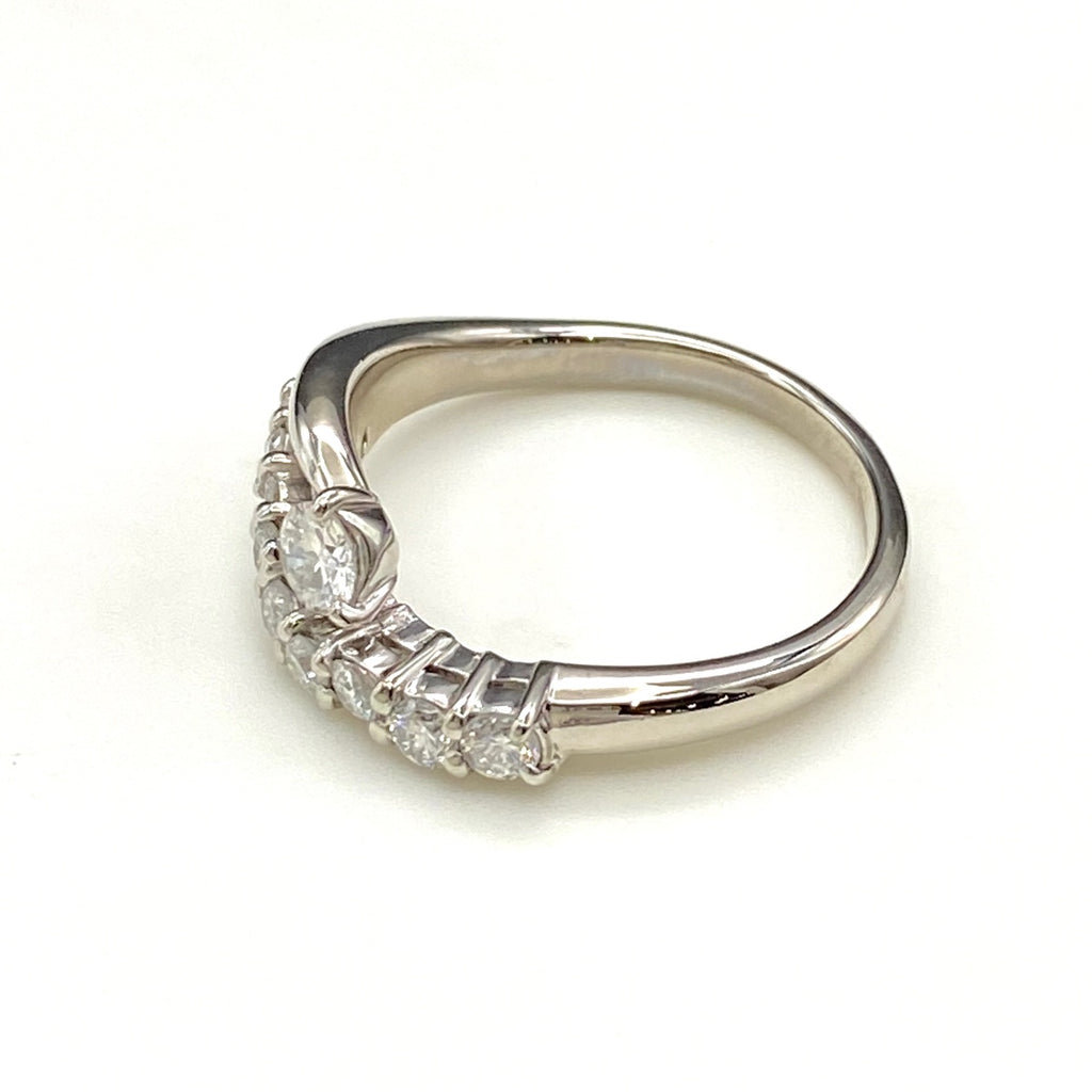 メレダイヤ デザインリング プラチナ 指輪 リング 12号 Pt900 ダイヤモンド レディース 【中古】nbjwl