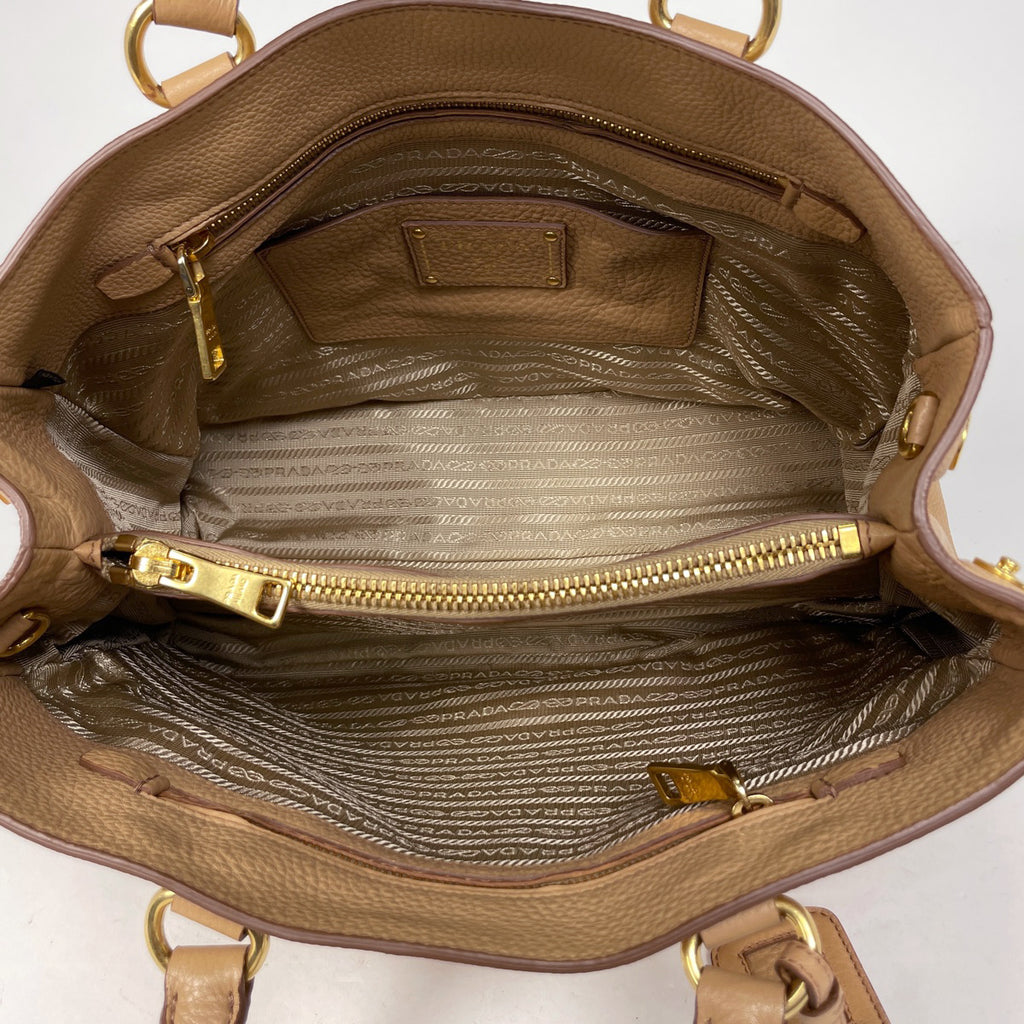 プラダ ロゴ ハンドバッグ 2WAY ショルダーバッグ ハンドバッグ レザー ブラウン BN2579 レディース 【中古】brbag