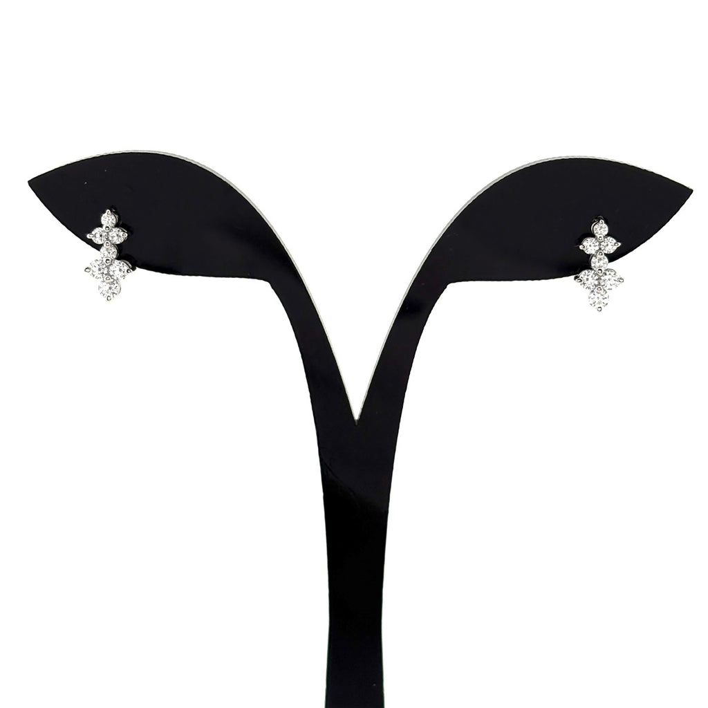 メレダイヤ デザインピアス プラチナ ピアス Pt900 ダイヤモンド レディース 【中古】nbjwl