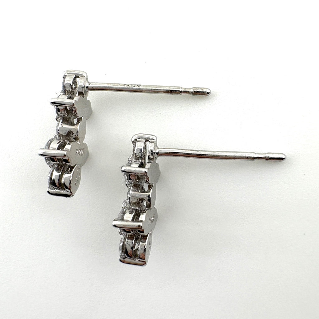 メレダイヤ デザインピアス プラチナ ピアス Pt900 ダイヤモンド レディース 【中古】nbjwl