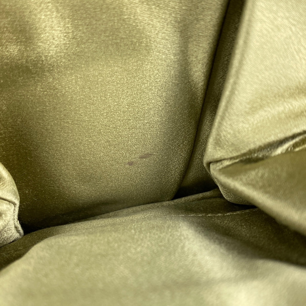 ボッテガヴェネタ イントレチャート ハンドバッグ がま口 ビーズ ミニ ハンドバッグ サテン ゴールド レディース 【中古】brbag