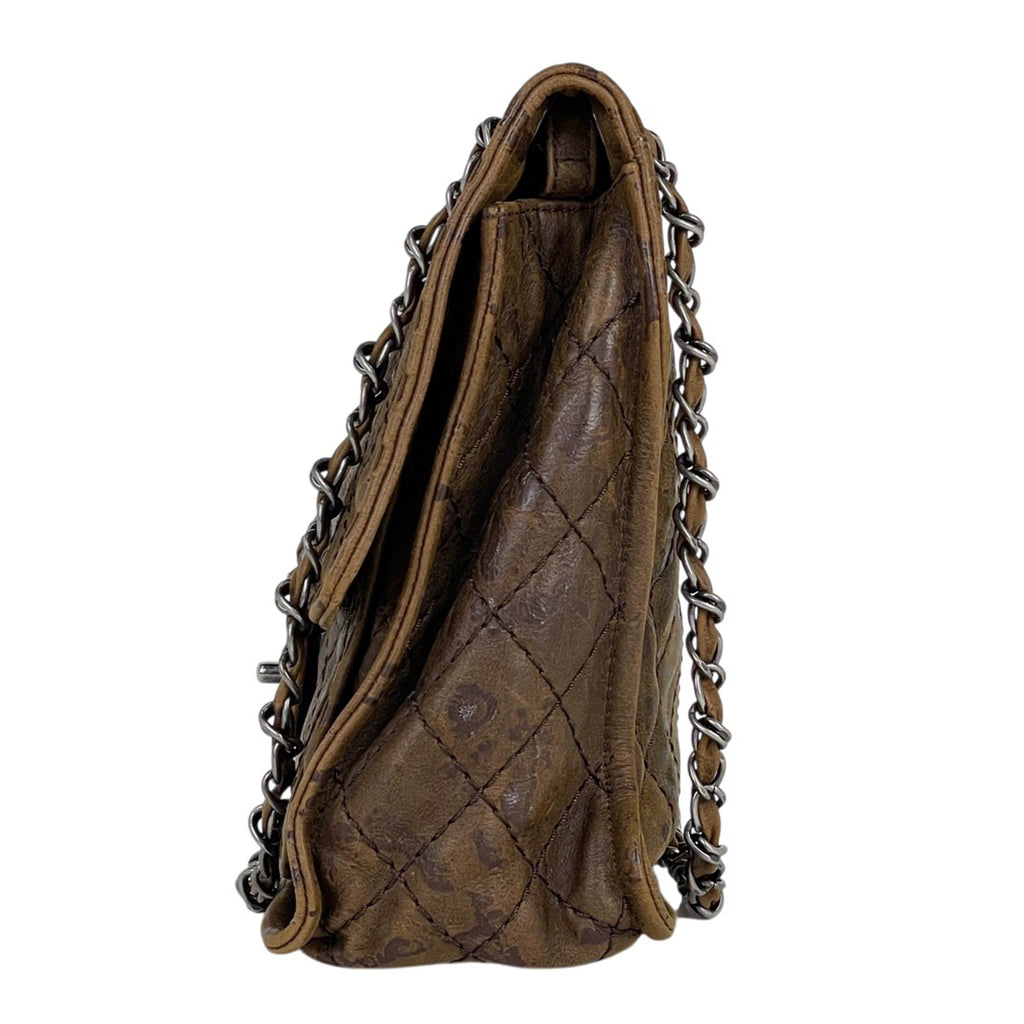 シャネル ココマーク チェーン ショルダーバッグ ワイルドステッチ ワンショルダー ショルダーバッグ レザー ブラウン レディース 【中古】brbag