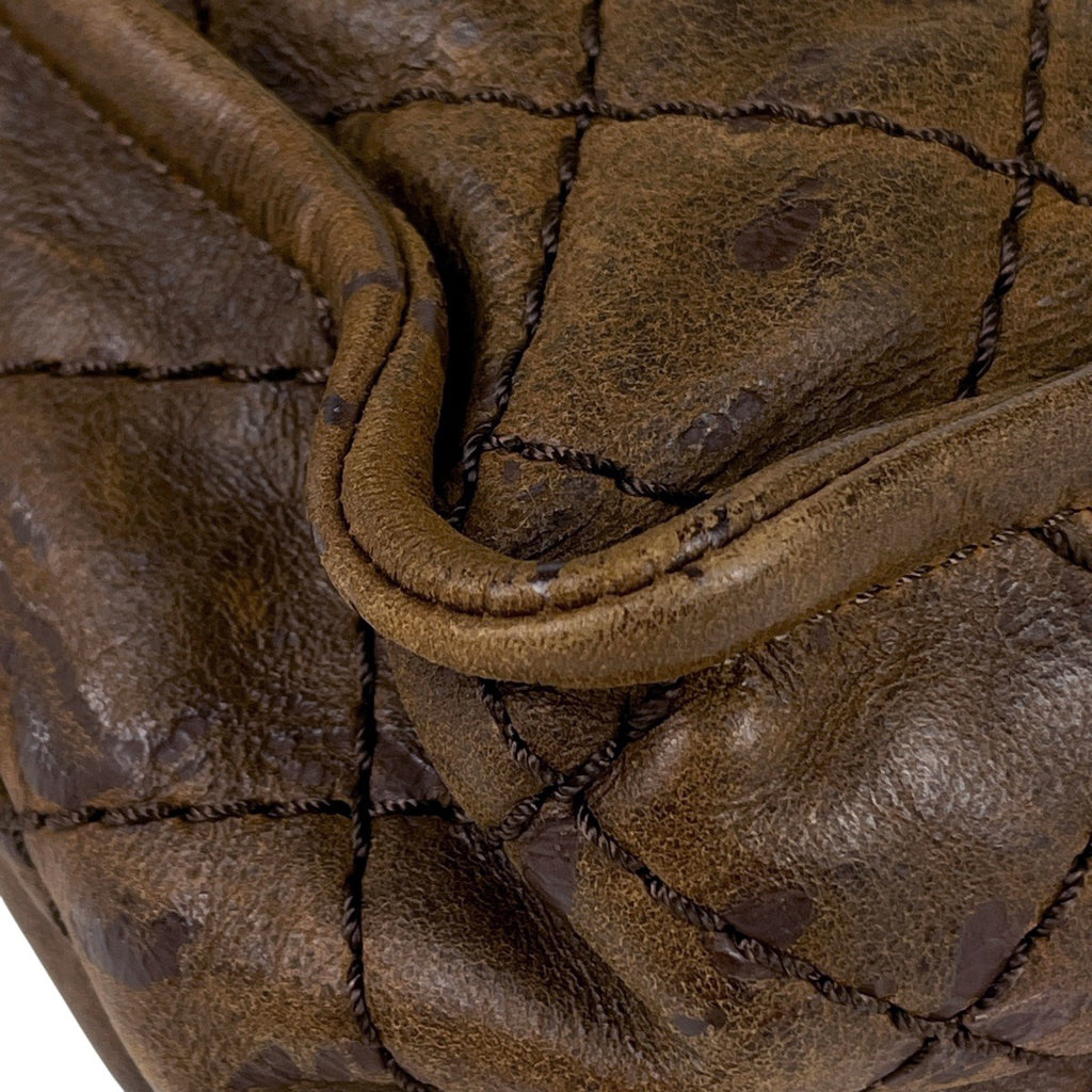 シャネル ココマーク チェーン ショルダーバッグ ワイルドステッチ ワンショルダー ショルダーバッグ レザー ブラウン レディース 【中古】brbag