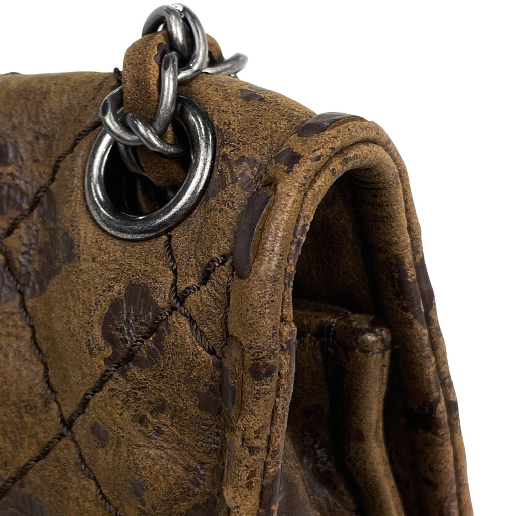 シャネル ココマーク チェーン ショルダーバッグ ワイルドステッチ ワンショルダー ショルダーバッグ レザー ブラウン レディース 【中古】brbag