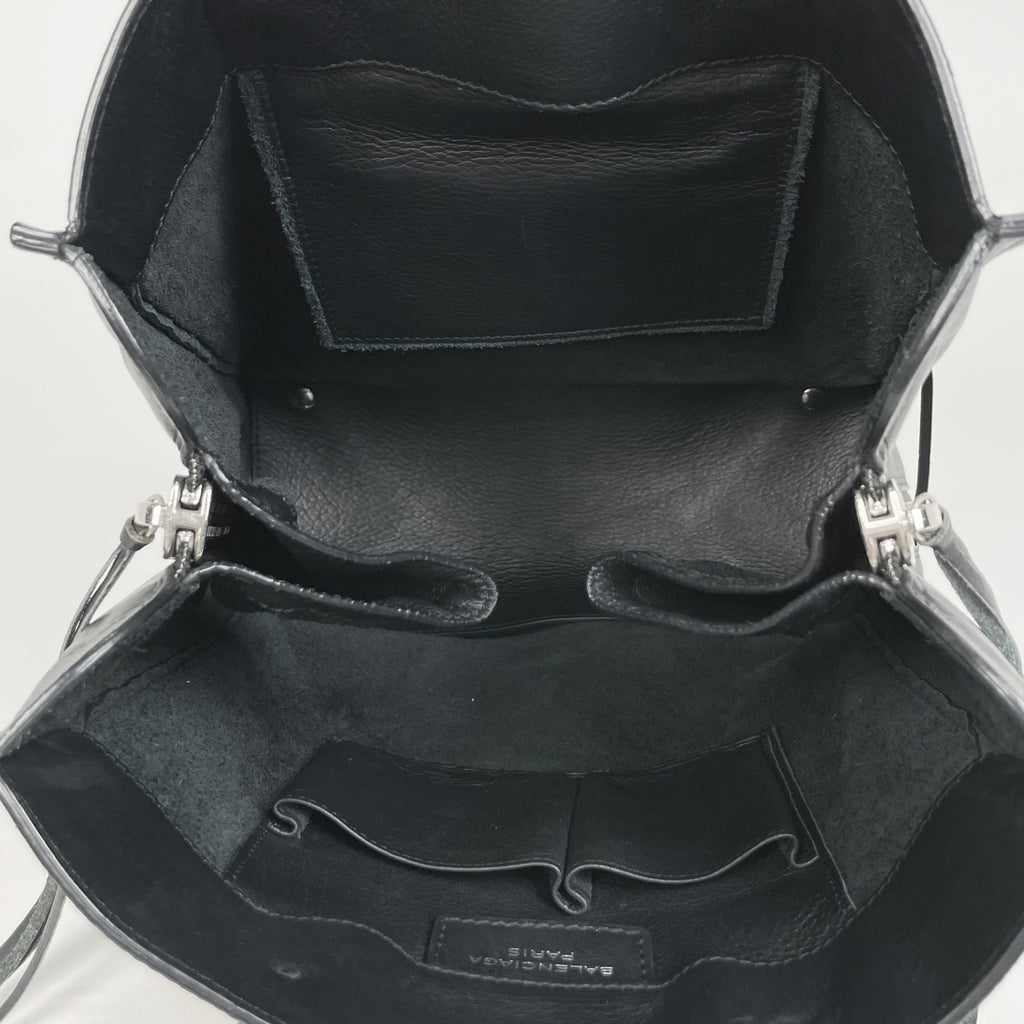 バレンシアガ ザ ペーパー トートバッグ ハンドバッグ トートバッグ レザー ブラック 255412 レディース 【中古】brbag