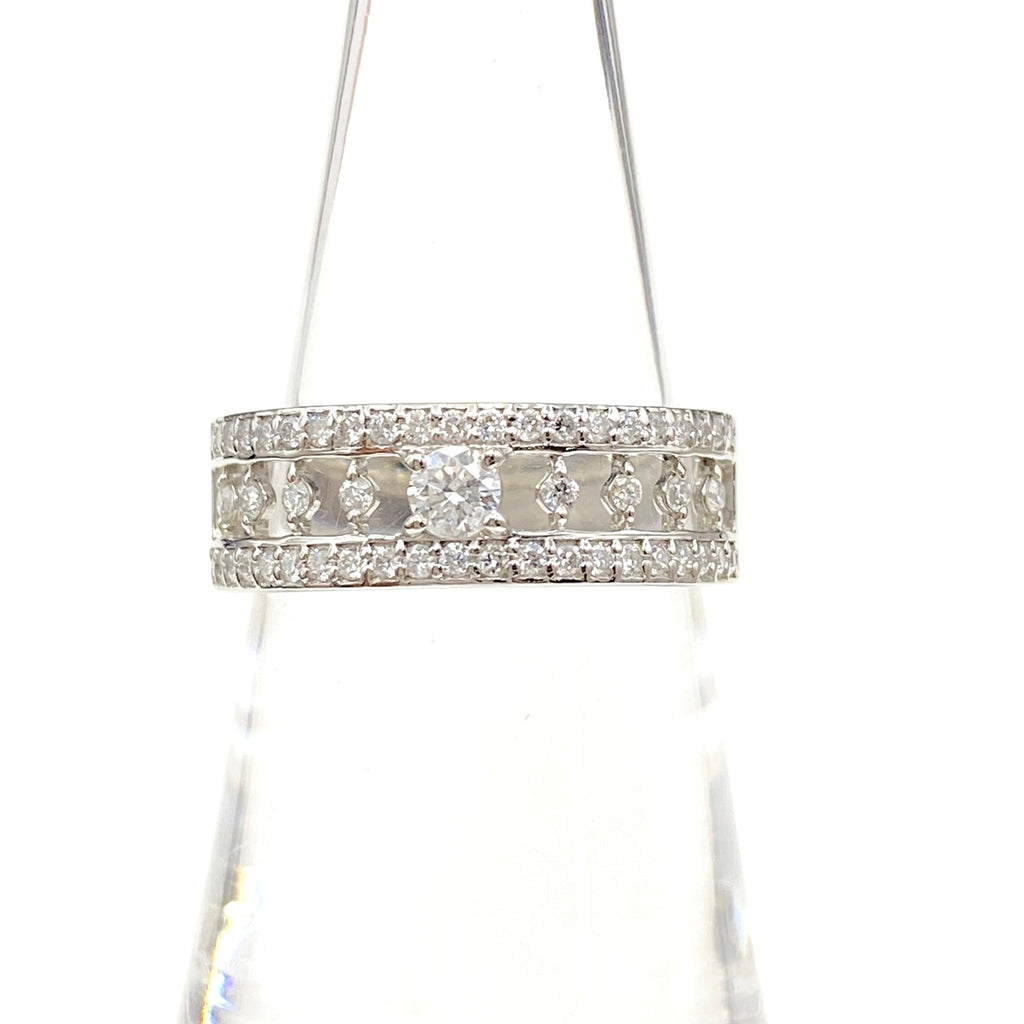 【状態良好】 メレダイヤ リング プラチナ 指輪 11号 Pt900 ダイヤモンド レディース 【中古】nbjwl