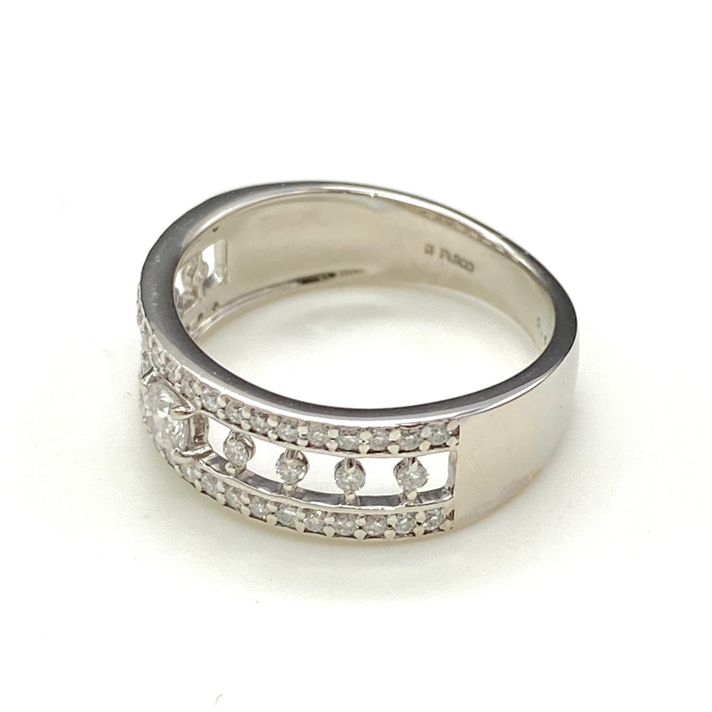 【状態良好】 メレダイヤ リング プラチナ 指輪 11号 Pt900 ダイヤモンド レディース 【中古】nbjwl