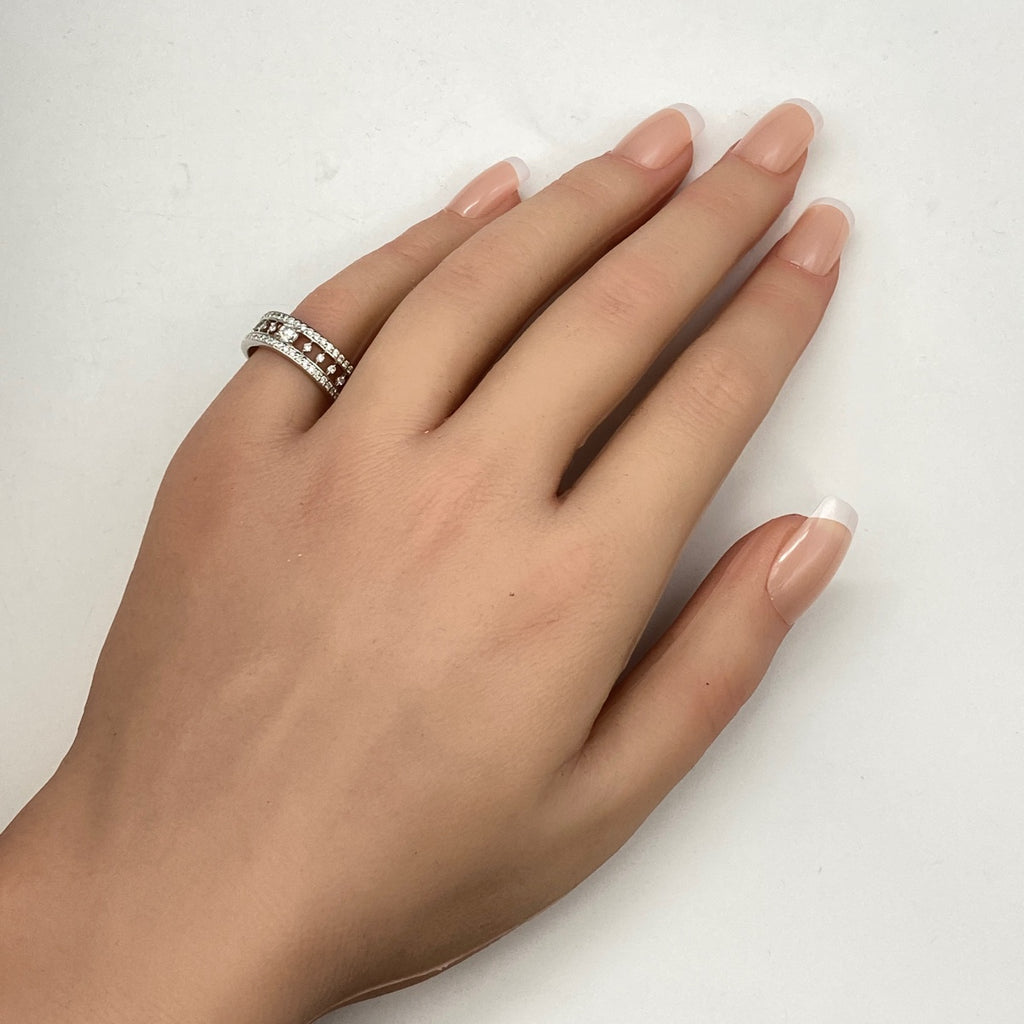 【状態良好】 メレダイヤ リング プラチナ 指輪 11号 Pt900 ダイヤモンド レディース 【中古】nbjwl