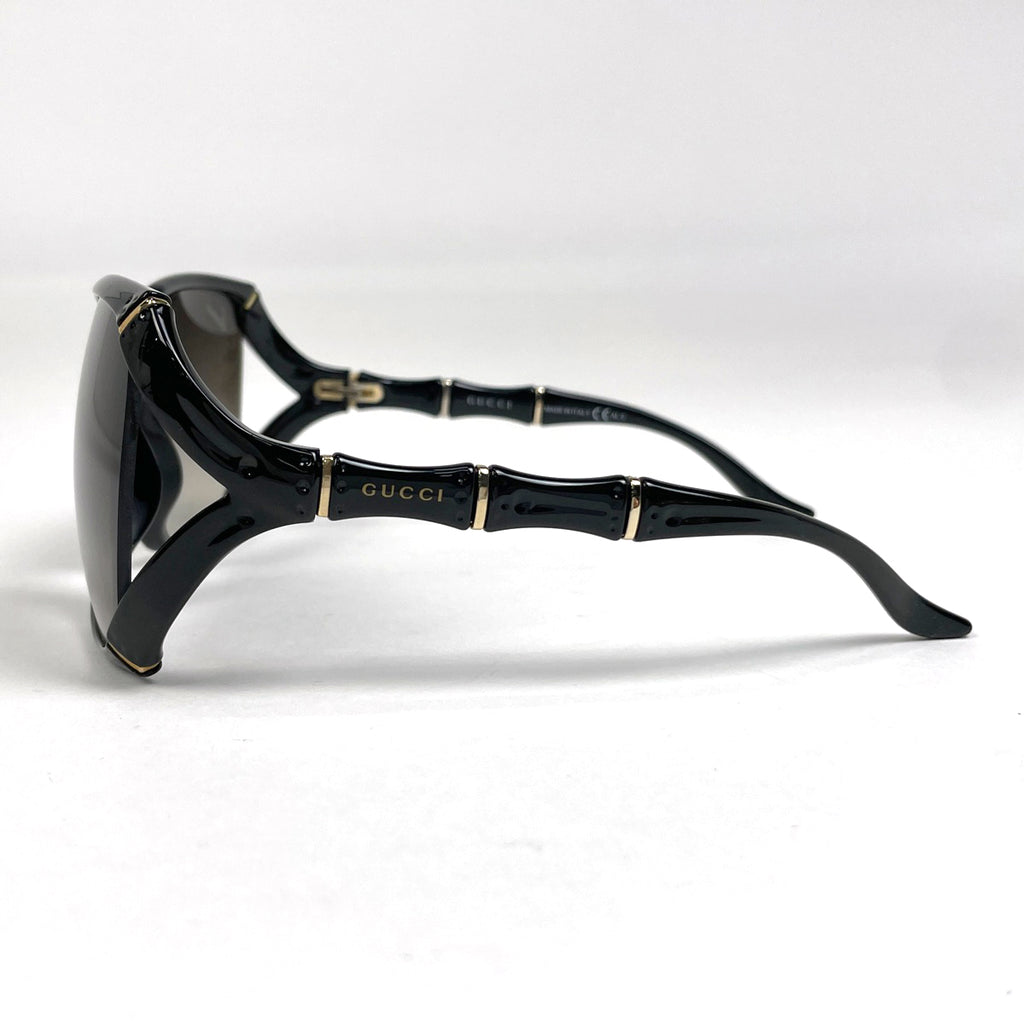グッチ ロゴ グラデーション サングラス アイウェア バンブーモチーフ サングラス プラスチック ブラック GG3508 レディース 【中古】brbag