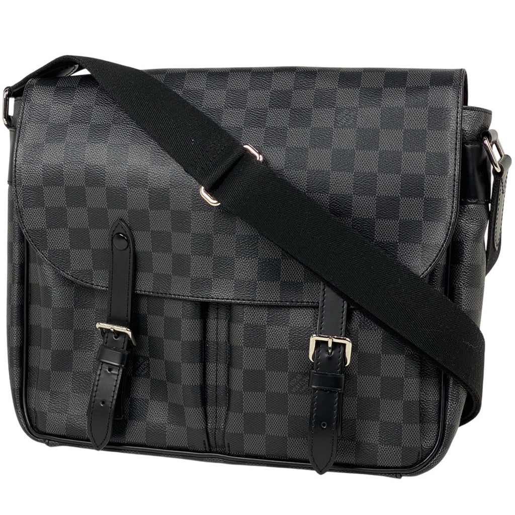 ルイ・ヴィトン クリストファー メッセンジャー 斜め掛け ショルダーバッグ ダミエグラフィット ノワール(ブラック) N41500 メンズ 【中古】brbag
