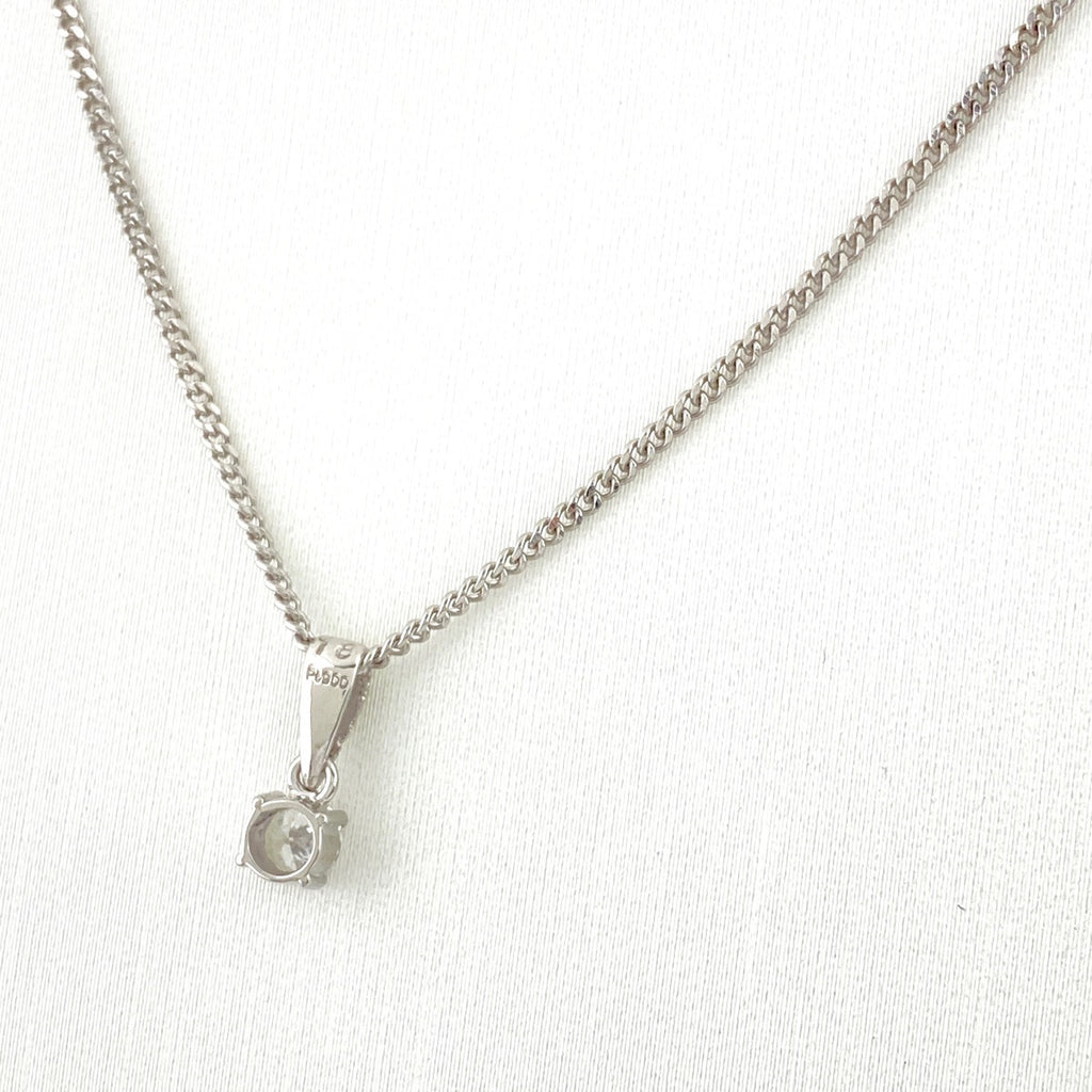 約39cm メレダイヤ ネックレス プラチナ ペンダント Pt900 Pt850 ダイヤモンド レディース 【中古】nbjwl