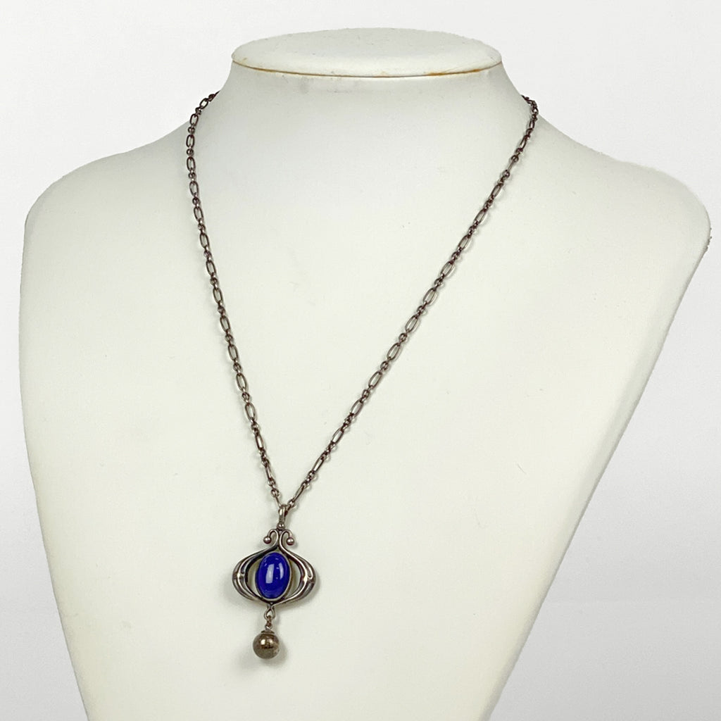 ジョージジェンセン デザイン ネックレス 2013 ラピスラズリ ネックレス シルバー925 シルバー レディース 【中古】bracc