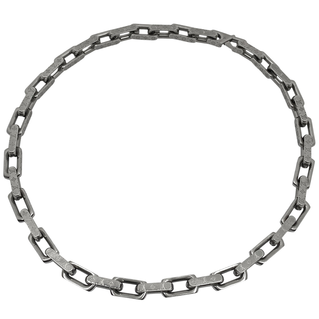 ルイ・ヴィトン チェーン モノグラム レディース ネックレス メタル シルバー メンズ 【中古】bracc