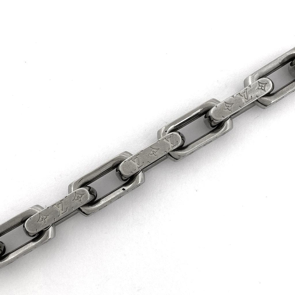ルイ・ヴィトン チェーン モノグラム レディース ネックレス メタル シルバー メンズ 【中古】bracc