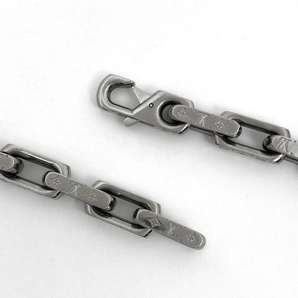 ルイ・ヴィトン チェーン モノグラム レディース ネックレス メタル シルバー メンズ 【中古】bracc