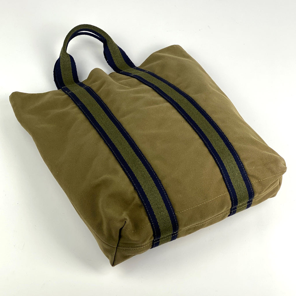 エルメス フールトゥ カバス ハンドバッグ トートバッグ キャンバス カーキ レディース 【中古】brbag