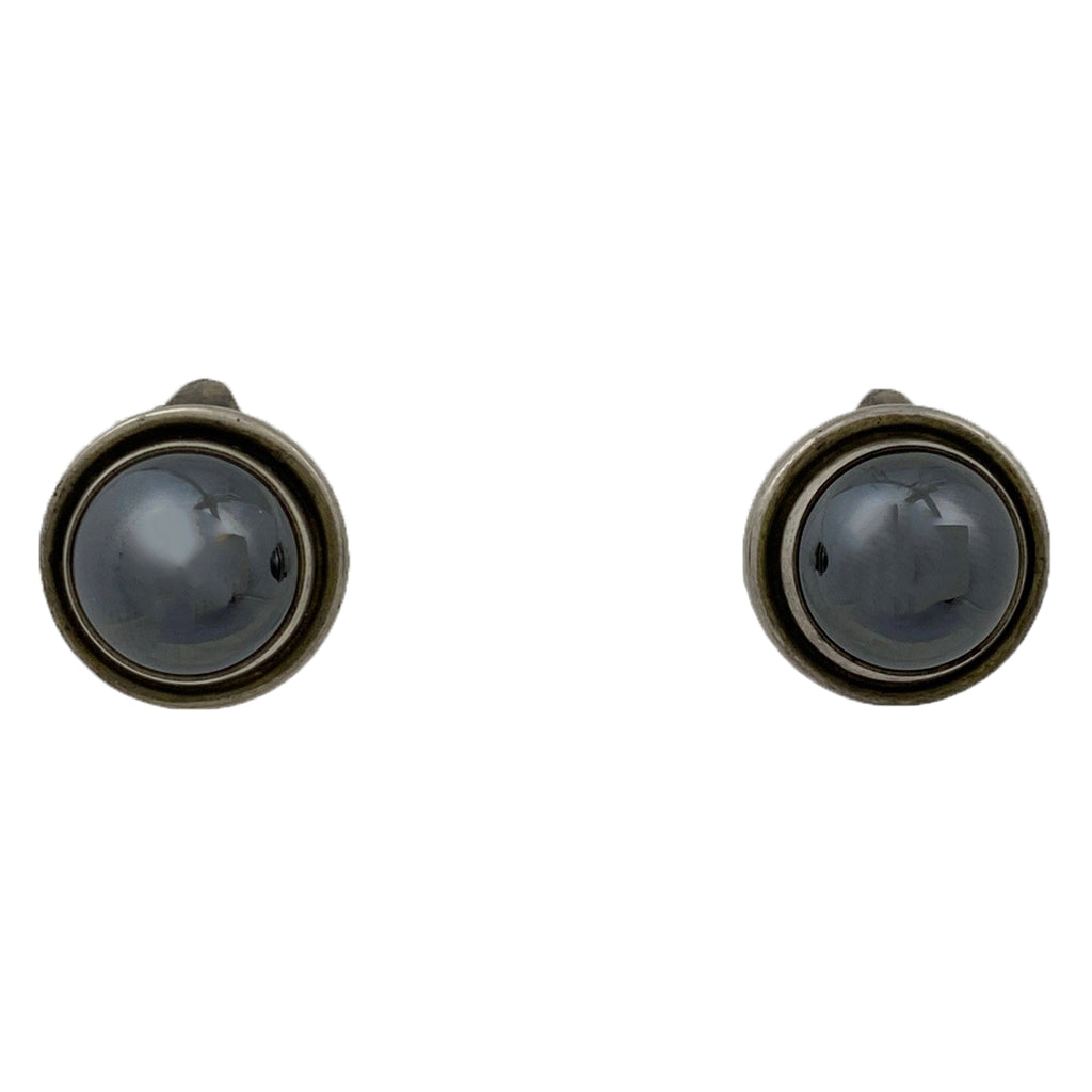 ジョージジェンセン ラウンド イヤリング ヘマタイト 86D イヤリング シルバー925 シルバー レディース 【中古】bracc