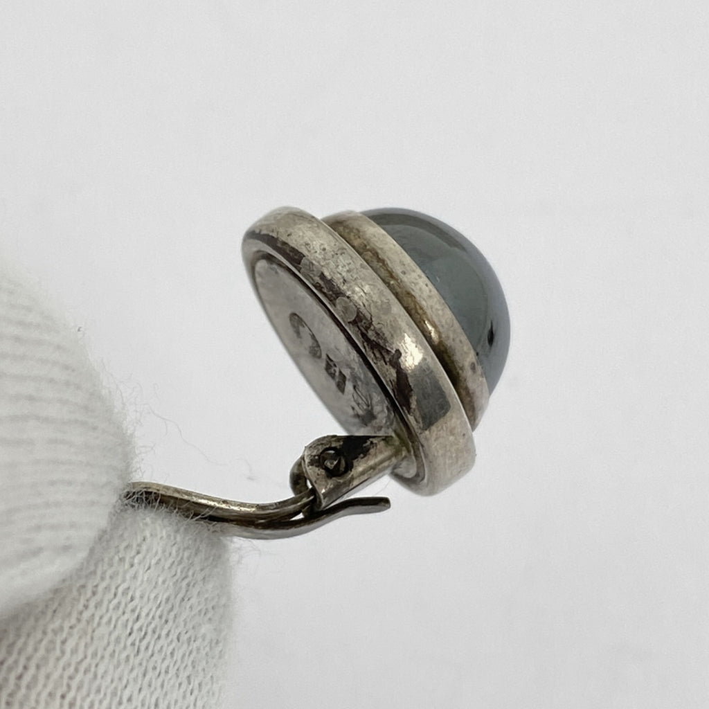 ジョージジェンセン ラウンド イヤリング ヘマタイト 86D イヤリング シルバー925 シルバー レディース 【中古】bracc