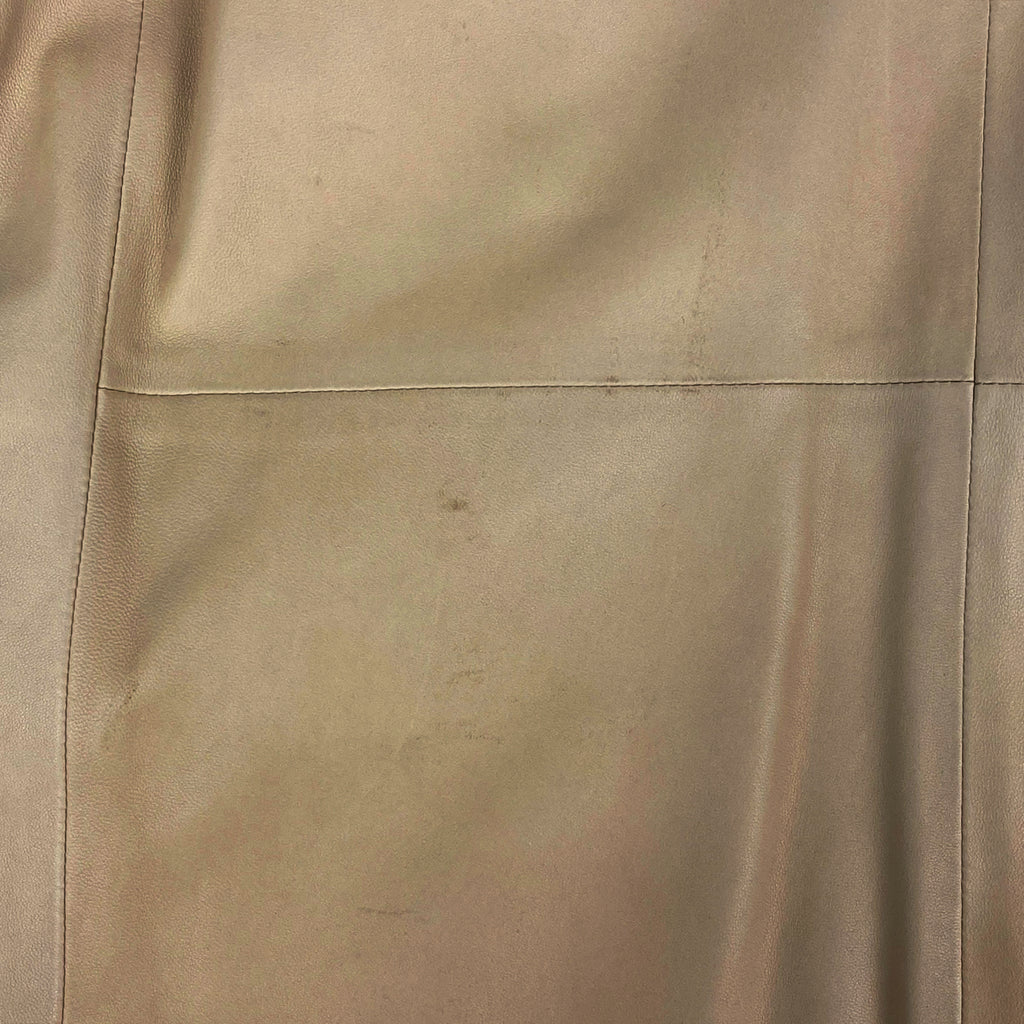 ロエベ ロゴボタン テーラードジャケット シングル レザージャケット アウター テーラードジャケット 羊革 ベージュ メンズ 【中古】brapp