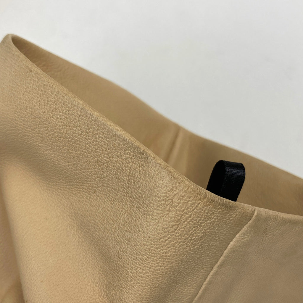 ロエベ ロゴボタン テーラードジャケット シングル レザージャケット アウター テーラードジャケット 羊革 ベージュ メンズ 【中古】brapp