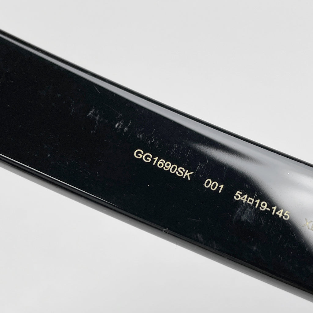 グッチ GGロゴ サングラス アイウェア サングラス プラスチック ブラック ゴールド GG1690K メンズ 【中古】brbag