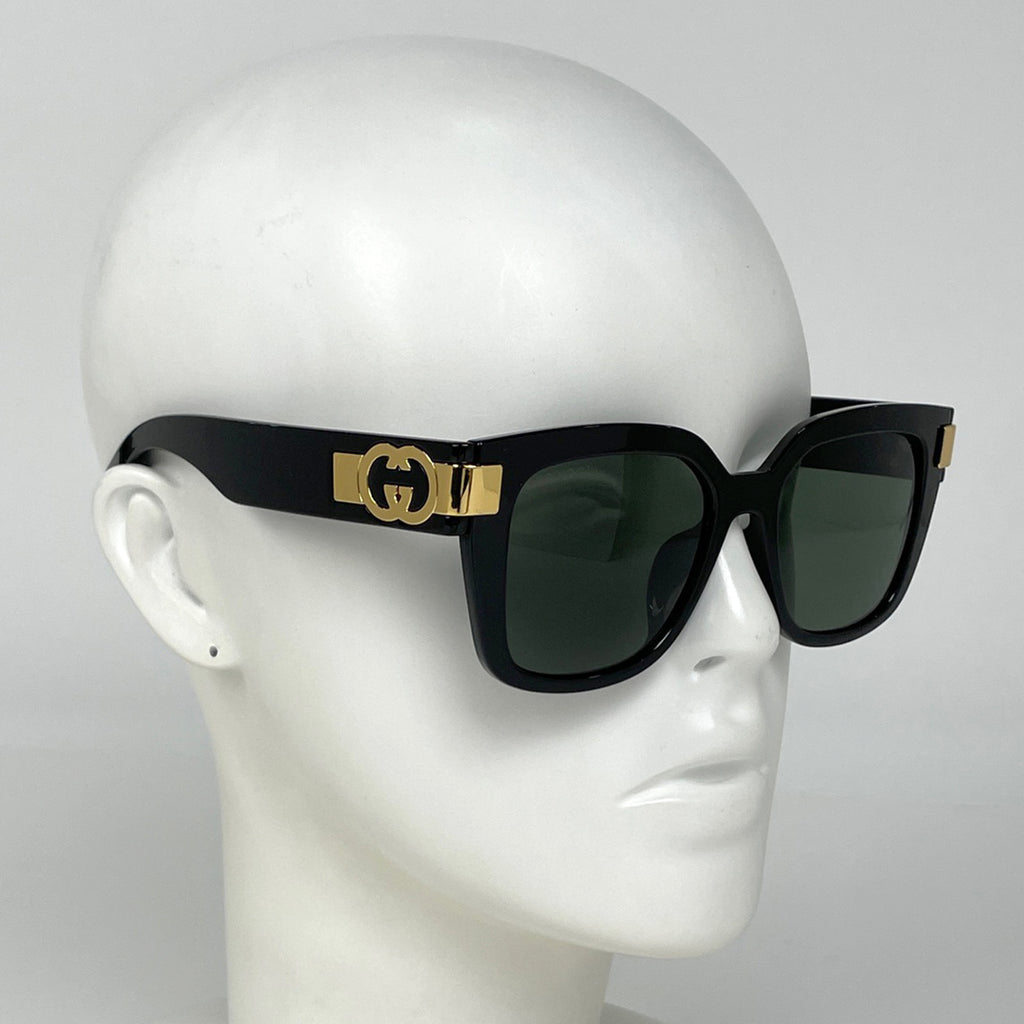 グッチ GGロゴ サングラス アイウェア サングラス プラスチック ブラック ゴールド GG1690K メンズ 【中古】brbag