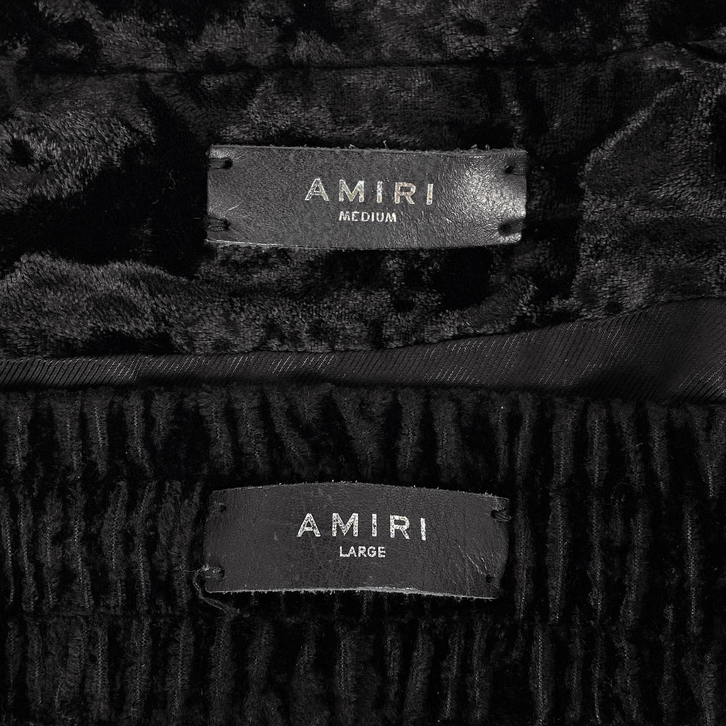 アミリ ロゴ セットアップ ベルベット アミリ セットアップ スウェット レーヨン ブラック メンズ 【中古】brapp