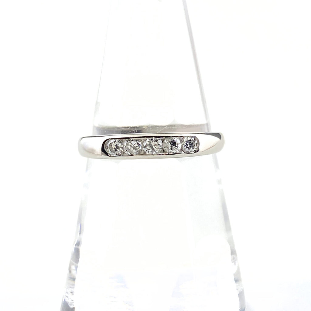 メレダイヤ デザインリング プラチナ 指輪 リング 16号 Pt900 ダイヤモンド レディース 【中古】nbjwl