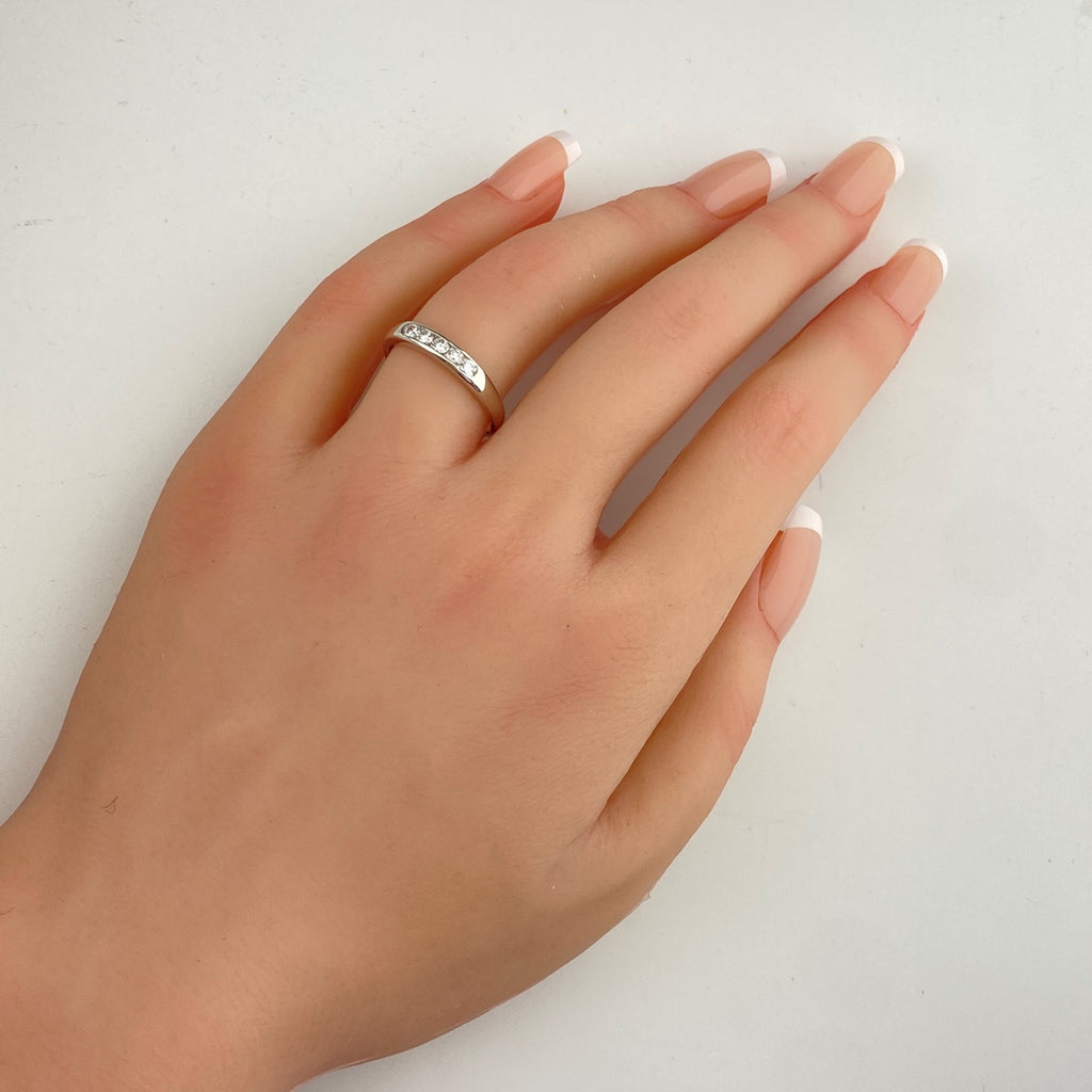 メレダイヤ デザインリング プラチナ 指輪 リング 16号 Pt900 ダイヤモンド レディース 【中古】nbjwl