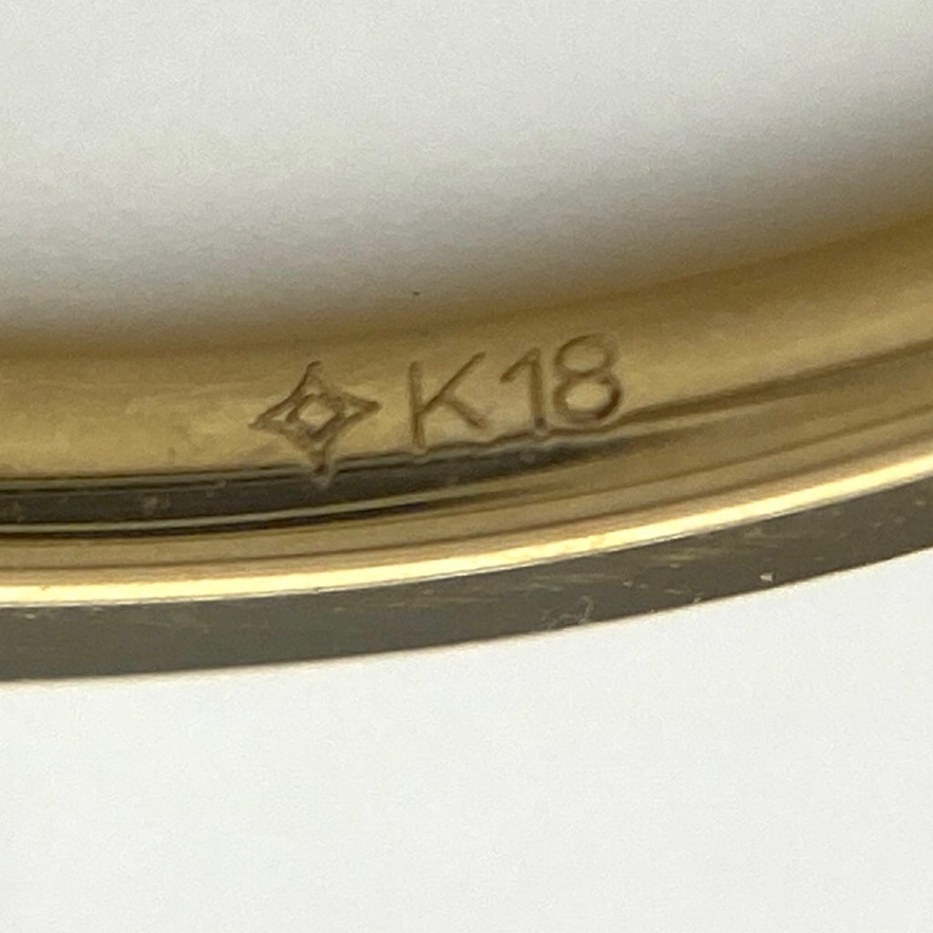 GSTV スリーカラー デザインリング YG イエローゴールド 指輪 メレダイヤ ３連 リング 12.5号 K18 ダイヤモンド レディース 【中古】brjwl