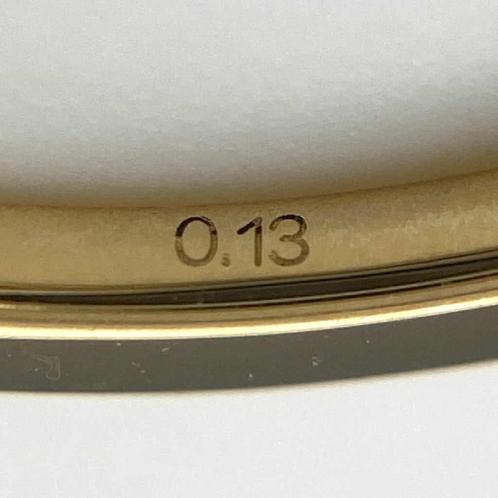 GSTV スリーカラー デザインリング YG イエローゴールド 指輪 メレダイヤ ３連 リング 12.5号 K18 ダイヤモンド レディース 【中古】brjwl