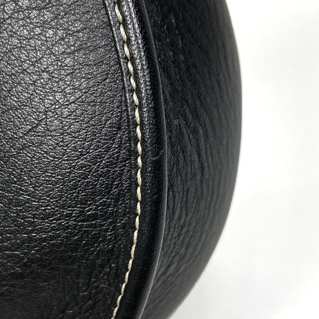 クリスチャンディオール ロゴ ショルダーバッグ 斜め掛け ショルダーバッグ レザー ブラック レディース 【中古】brbag